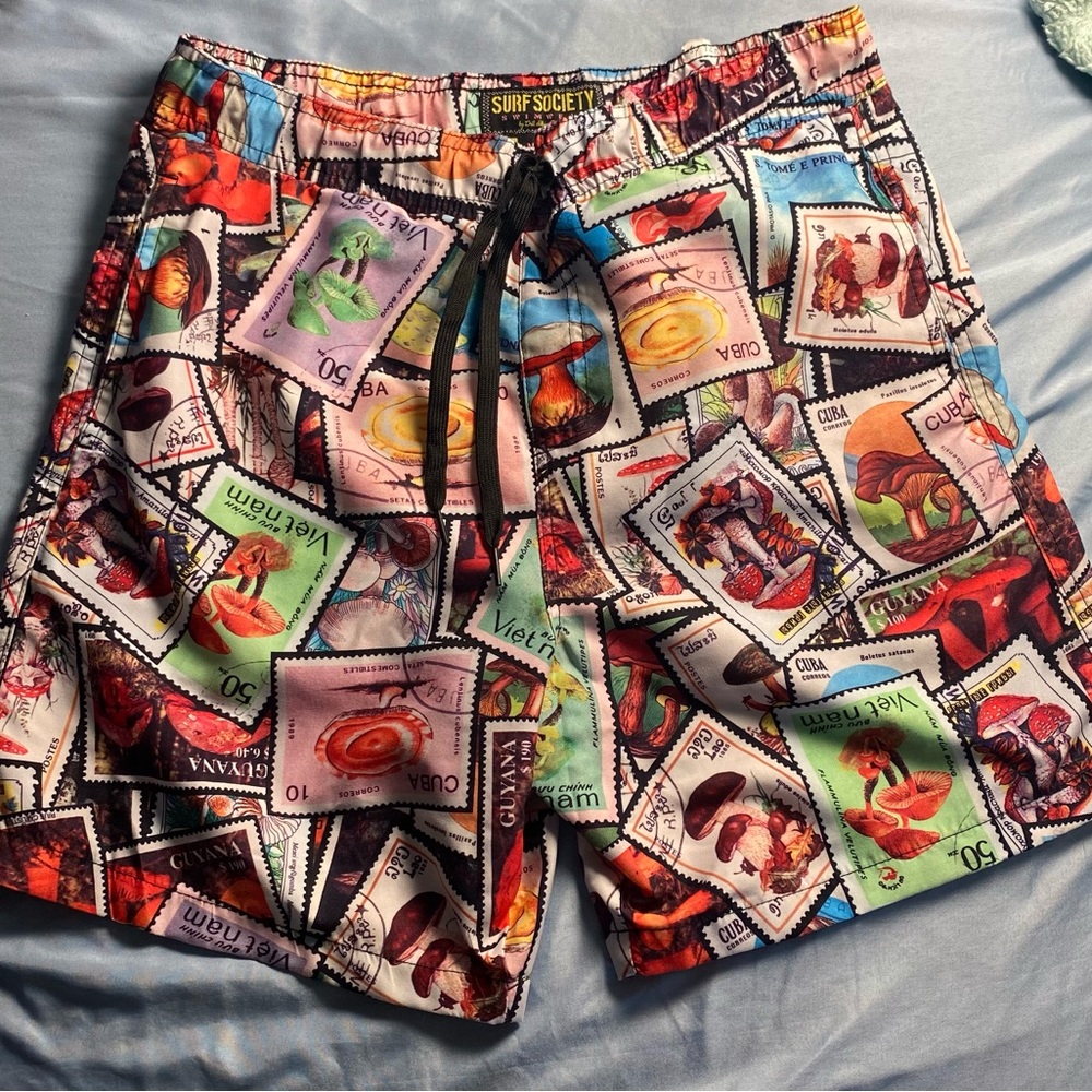 Mushroom swimming trunks